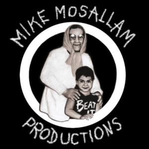 Mike Mosallam Productions logo features a boy and an older woman inside a circle. The boy is wearing a "Beat it" T-shirt.